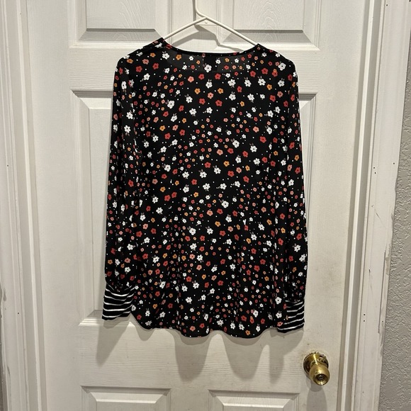 Cabi Womens Heart of Cabi Moulin Rouge Cheerful Floral 3957 Blouse Top Sz L - Picture 7 of 8